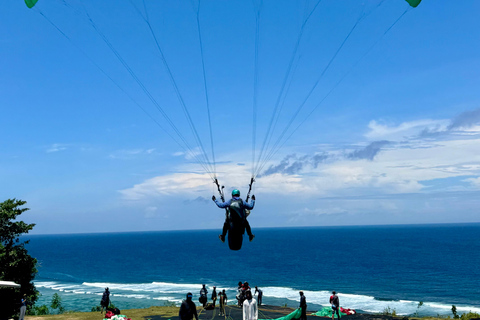 Bali Paragliding Experience at Pandawa Beach With Instructor Paragliding Hotel Transfer Without Ticket