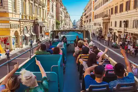 Rom Stadt mit dem Panoramabus und Besuch der Kolosseum-Arena an einem Tag