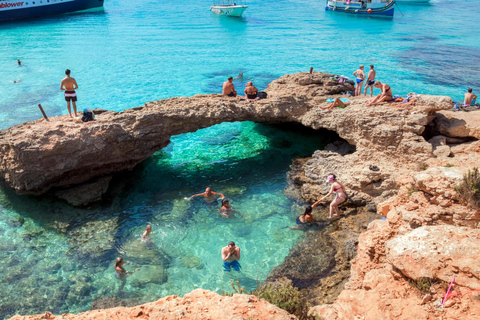 Vanuit Mellieha: Drie baaien cruise inclusief de Blue Lagoon