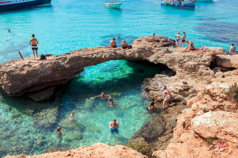 From Mellieha: Three Bay Cruise including the Blue Lagoon