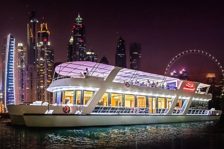 Dubai: rondvaart Marina met diner, drankjes & live muziek