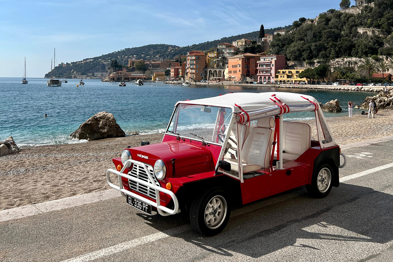 Touristische Tour an der Côte d&#039;Azur in einem Mini Moke Cabrio