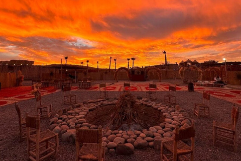 From Marrakech: Agafay Desert Dinner and Fire Show
