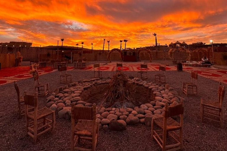From Marrakech: Agafay Desert Dinner and Fire Show