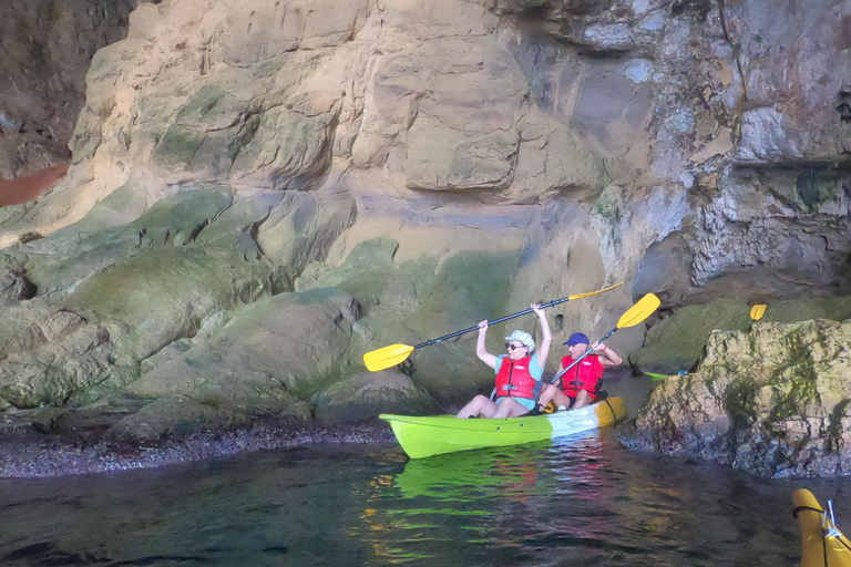 Jávea: Kayak Tour from Granadella Beach to the sea caves