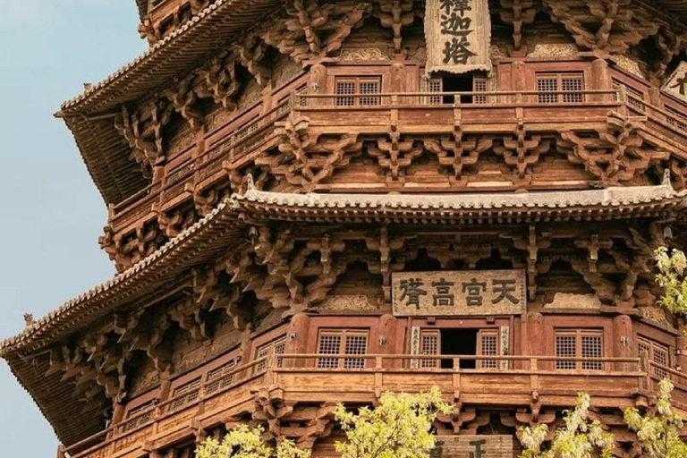 Datong Yungang Grottoes Hanging Temple Pagoda di legno in auto