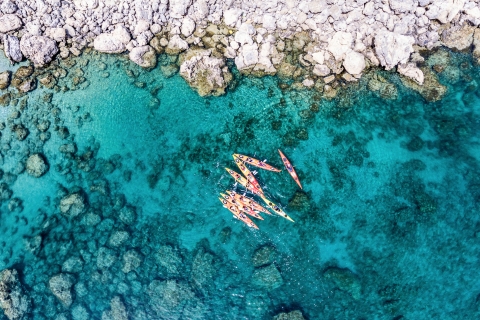 Wschodnie wybrzeże Rodos Sea Kayaking i Snorkeling ActivityKajakarstwo morskie i nurkowanie z akwalungiem bez odbioru hotelowego