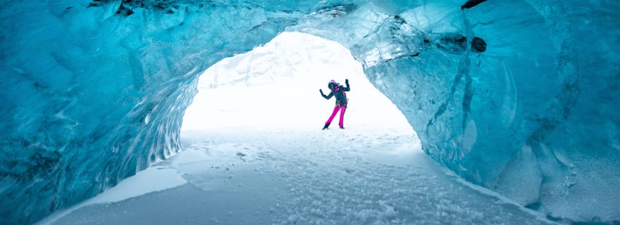 Depuis Jökulsárlón : Circuit d'exploration des grottes de glace et des glaciers