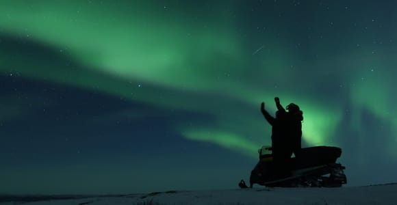 Premium Aurora Snowmobile Ride With Panoramic Views