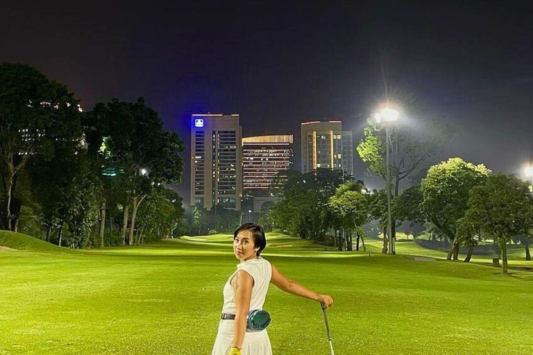 Jakarta: Senayan Night Golf with City Views and Transfer Night Gold with Premium Hotel Pickup & Golf Club Set