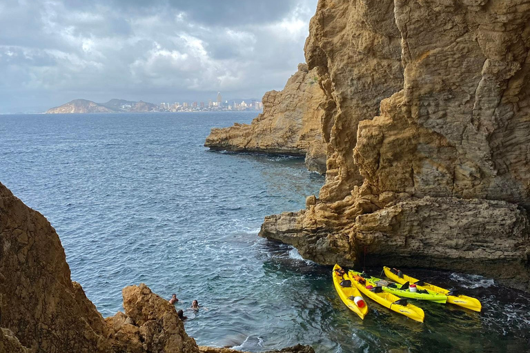 Benidorm: Guided Kayak Tour with Snorkeling and Photos