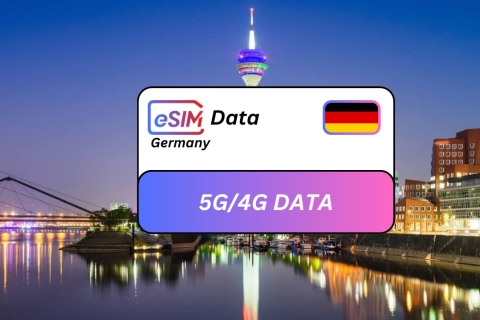 Düsseldorf: Alemania eSIM Plan de datos de itinerancia para turistas1GB/7 Días
