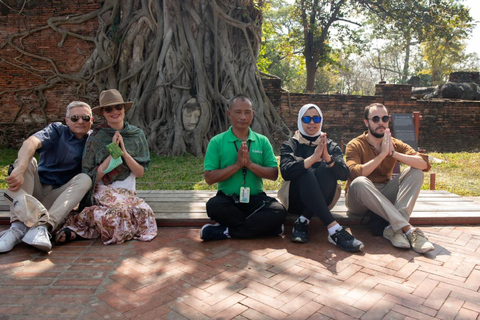 Bangkok: Ayutthaya, ferrovia e mercati galleggianti Tour di un giorno interoTour privato in inglese