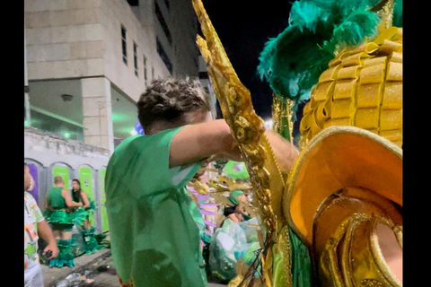 Rio de Janeiro : Défilé avec une école de samba pendant le carnaval.