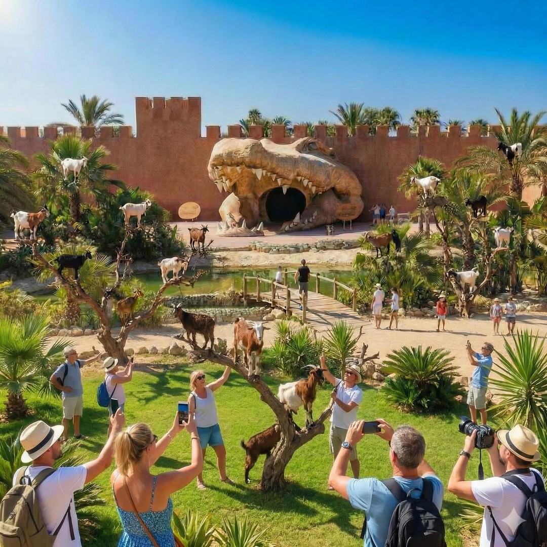 Agadir: natuur, geiten op Arganbomen & optioneel Crocoparc