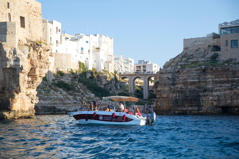 Polignano Sea Caves: Boat Tour with Snorkeling & Aperitif Sea Caves Boat Tour from San Vito