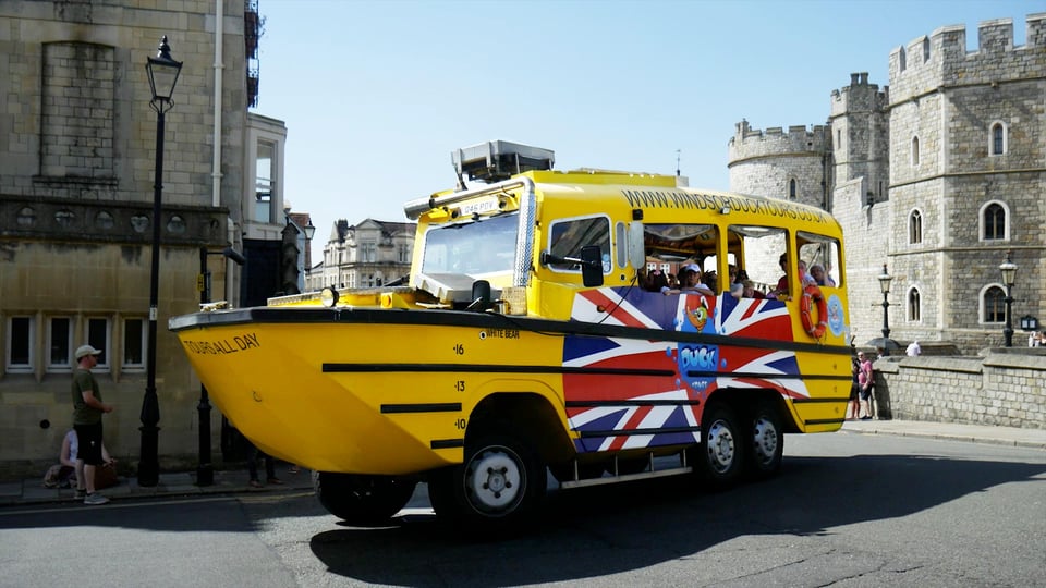 Windsor : Visite touristique en bateau-bus amphibie sur terre et sur l&#039;eau