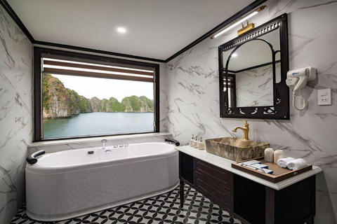 Hanoi: 2-Day Ha Long, Lan Ha 5-Star Cruise w/ Balcony Cabin Bay Light Suite with private balcony and bathtub (1st floor)