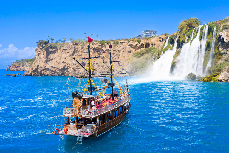 Antalya: Leisure Cruise with Drinks, Swimming & Cave Visit Leisure Cruise + Speedboat Into Caves
