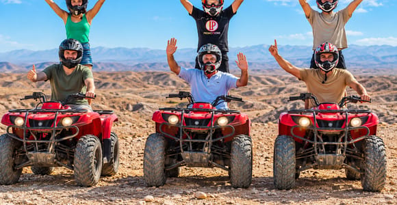 Marrakech : quad dans le désert d&#39;Agafay, balade à dos de chameau et dîner-spectacle