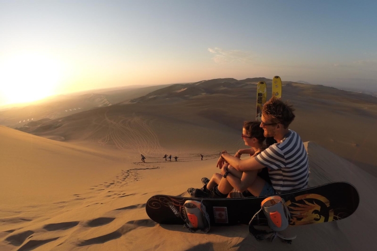 From Ica: Sandboarding in the desert at sunset and Picnic From Ica: Sandboarding in the desert at sunset