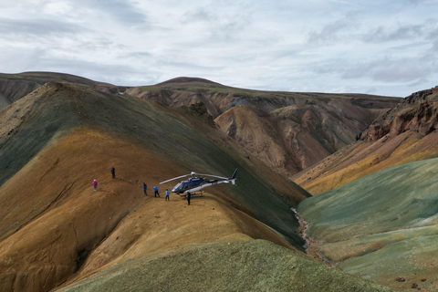 Landmannalaugar: Helicopter tour with 3 Landings