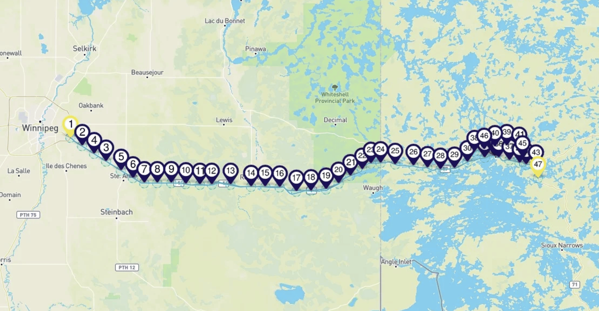 Kenora and Winnipeg, Smartphone Audio Driving Tour - Hizvo