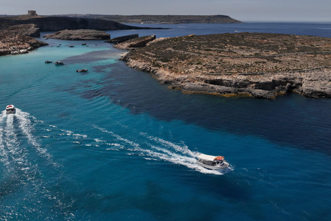 Malta: Roundtrip Ferry to Comino Blue Lagoon w/Gozo OptionFrom Marfa: Marfa—Comino Blue Lagoon—Marfa