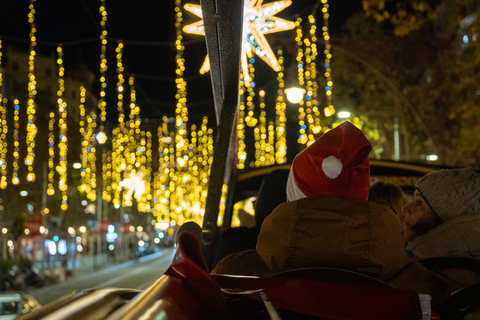 Barcelona: passeio de autocarro aberto com luzes de Natal20h30 Passeio de Natal Espanhol