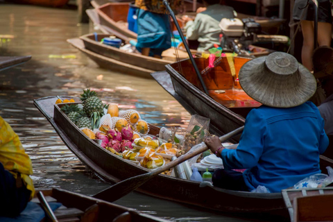 Damnoen : Train Market,Canal Life & Suspension Bridge Scenic Train market &floating Market,Boat Small Group 1-9 Person