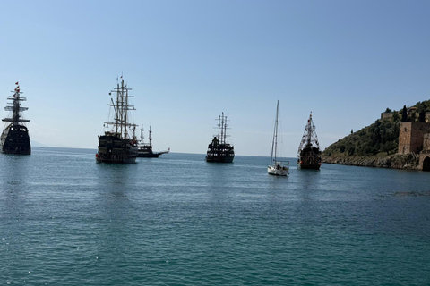 Alanya: Pirate Boat Trip with Swimming and Foam Party Alanya: Pirate Boat Trip with Transfer