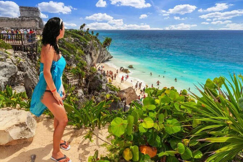 Tulum & Cobá 4-in-1: Mayan Ruins, Cenote & Playa del Carmen Tulum 4x1 Deluxe: Full day