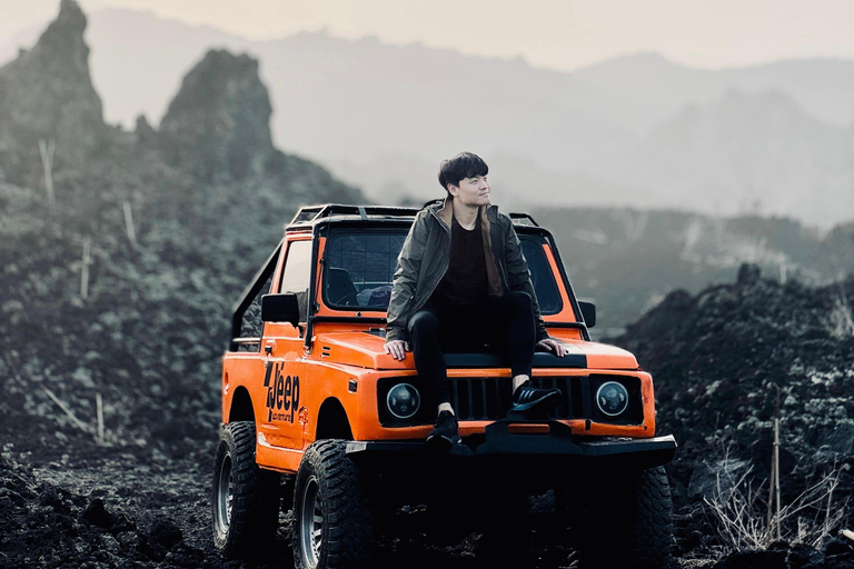 Ubud: Mount Batur Jeep Sunrise & Hot Spring All Inclusive Mount Batur Jeep Sunrise & Black lava - Meeting Point