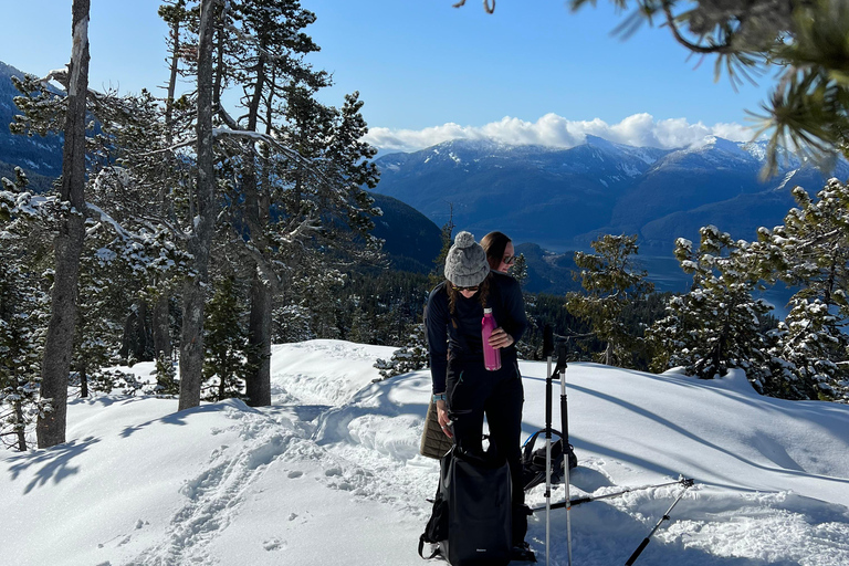 Schneeschuhwandern an der Spitze der Sea to Sky Gondel