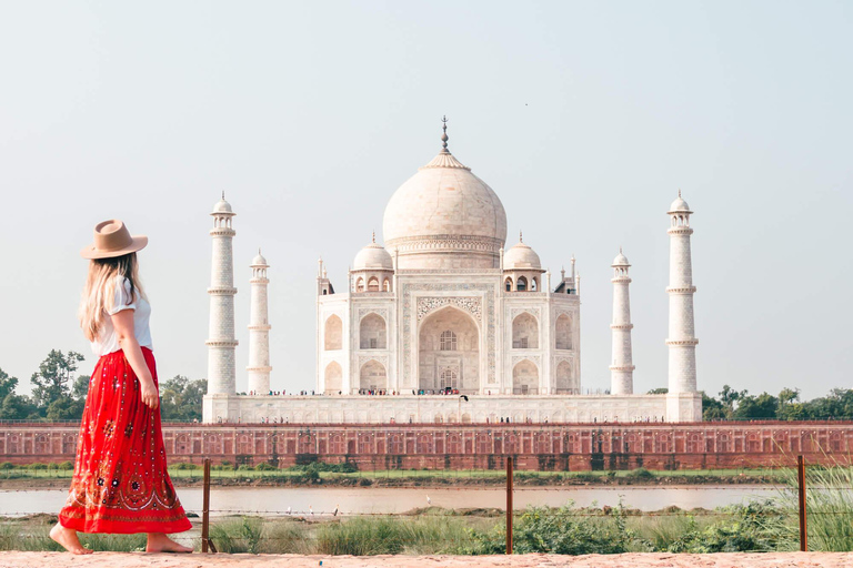 Da Delhi: Tour in giornata del Taj Mahal, del Forte di Agra e del Baby TajTour con auto AC, autista e guida