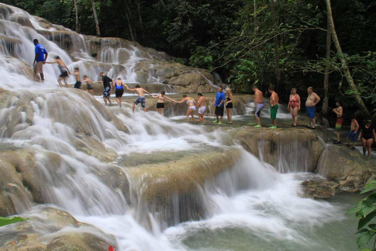 From Montego Bay: River Tubing / Dunn's River Falls Day Trip