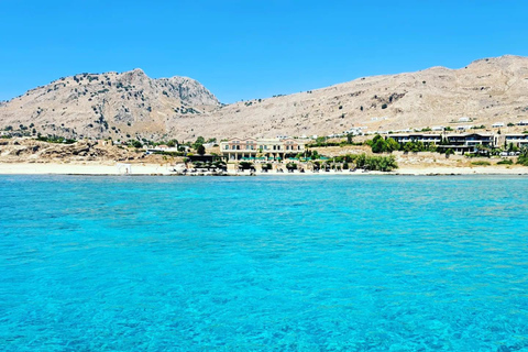 Lindos,Pefkos: Passeio de barco com tudo incluído para nadar e mergulhar com snorkelPasseio de barco a partir do ponto de encontro