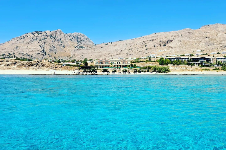 Lindos,Pefkos: Passeio de barco com tudo incluído para nadar e mergulhar com snorkelPasseio de barco em Kiotari