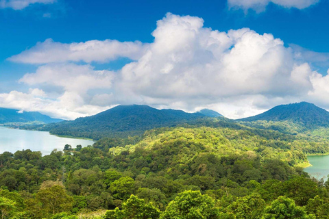 Munduk: Twin Lakes Jungle Hike with Lake Canoe and Waterfall From Munduk area : Private Tour