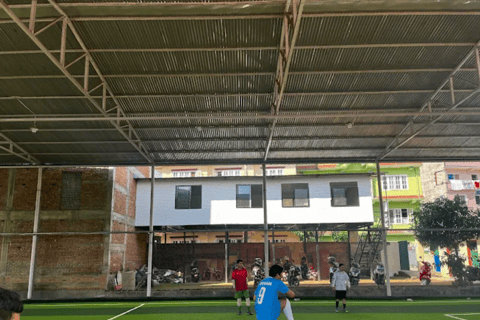 Local Football Game with Young Nepali Youths