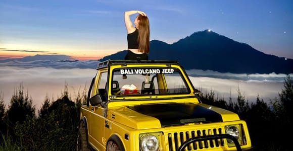 Mount Batur: Sunrise Jeep Tour, Hot Springs & Coffee Option