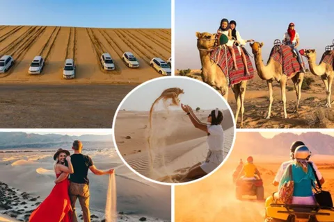 Doha: Wüstensafari mit Kamelritt, Sandboarding und Binnensee