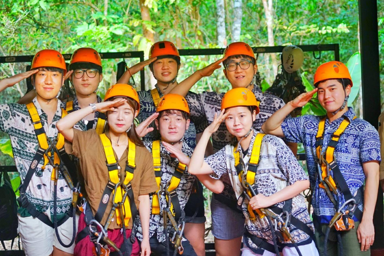 Angkor Zipline- och tempeltur med solnedgångDelning av turer