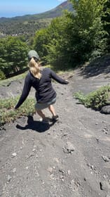 Sicily: Mount Etna and volcanic cave with pick-up