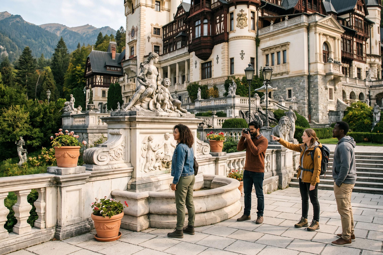Day Trip - Bran Castle, Peles Castle & "Wednesday" Castle COACH TOUR Audio guide in 24 languages
