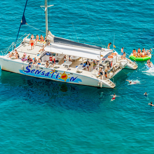 Barcelona: Catamaran Party Cruise with BBQ Meal