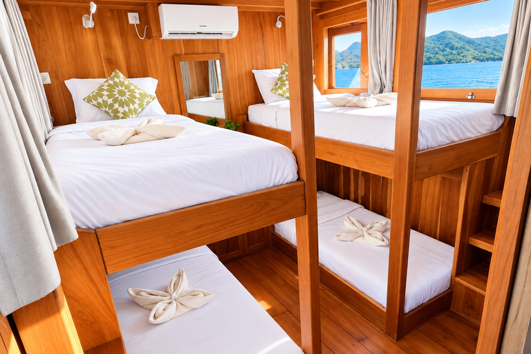 3D Komodo Sailing & Land Tour 12 Stops Single Bed & Hotel 3-Day Shared Cabin, Single Bed No Land Tour No Park Fee