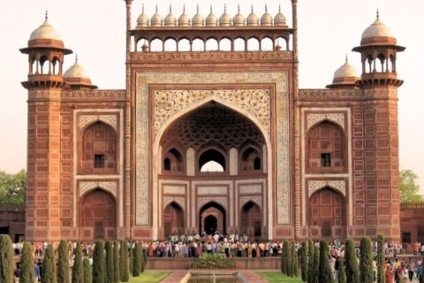 Vanuit Delhi: bezoek Taj Mahal tijdens Sunset & Agra TourAuto met chauffeur, gids, toegang tot monumenten en lunch