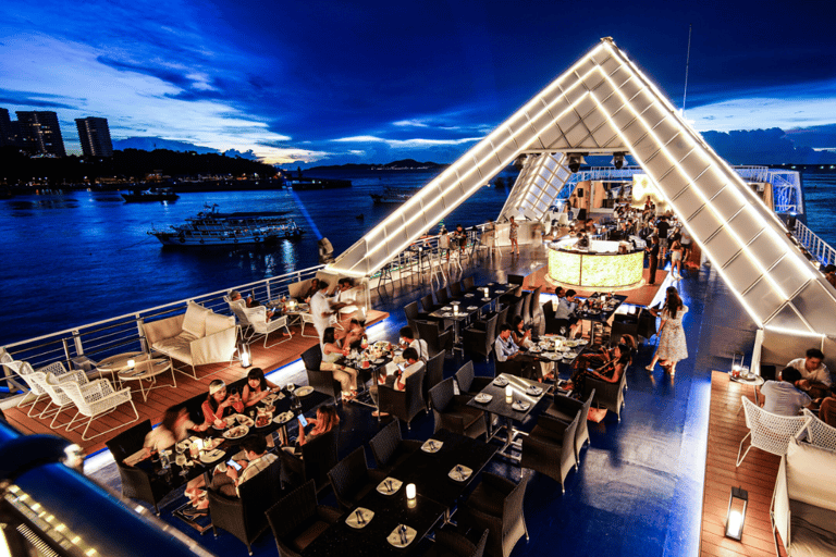 Ocean Sky Pattaya Sunset Dinner Cruise Experience Sunset Dinner Cruise Pattaya with Buffet, Show, and Sea View