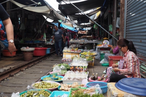 UNESCO : Tour Privado del Mercado Flotante y el Mercado de Trenes de AmphawaMaeklong+Damnoen Saduak+Amphawa Tour privado (chino)